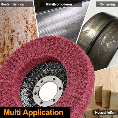 SI Fang 125mm Polishing Disc, Pack of 10, Flap Disc, Cleaning Rust Removal | Sanding fleece metal, for stainless steel polishing, 180/320 grit size sanding discs for angle grinders Set of 10 sanding discs