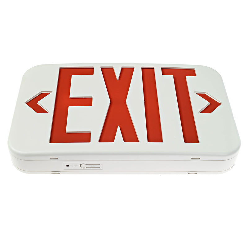 Ciata Led Emergency Exit Sign with Battery Backup - Emergency Fire Exit Lights, Light up Exit Sign, Lighted Exit Signs, Exit Signs for Business, Neon Exit Light, Single and Double-Sided, Red, 1 Pack