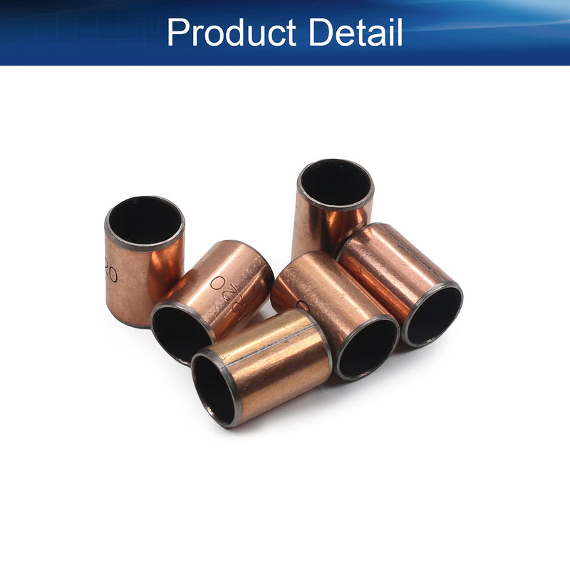 [Australia - AusPower] - Bettomshin 6Pcs Sleeve Bearing, 12mm Bore 14mm OD 20mm Length, Plain Bearings Wrapped Oilless Bushings for Sliding Parts of Machinery, Printing Presses, Textile Machines 