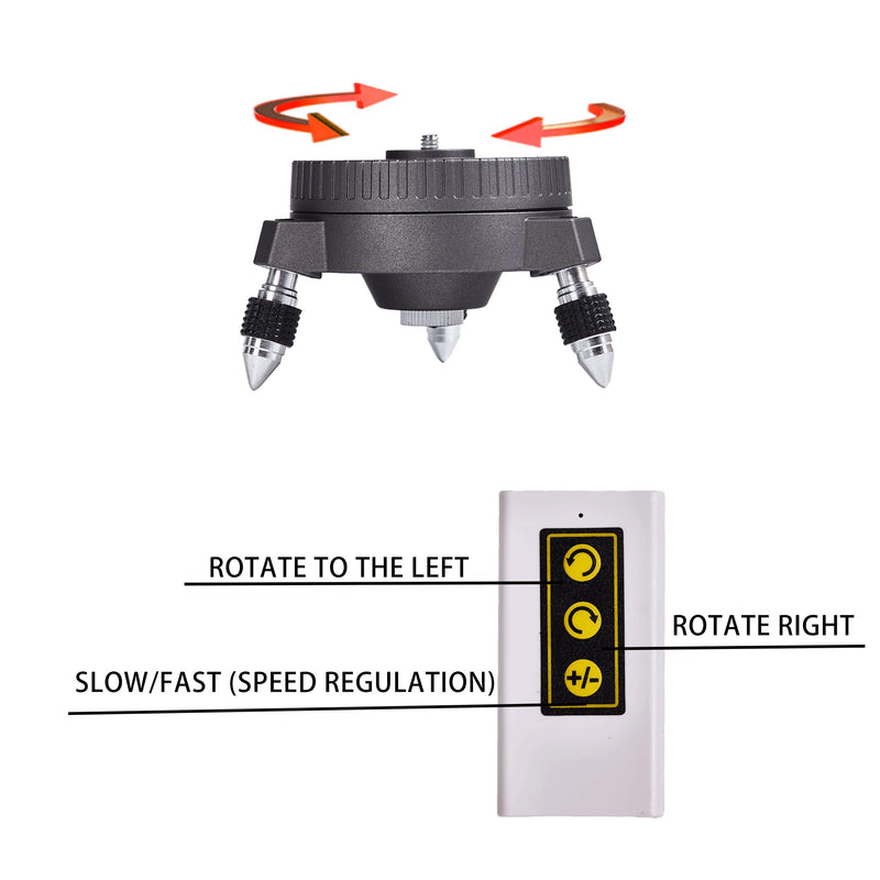 [Australia - AusPower] - Electric Base Bracket Suitable for Laser Level and Camera 1/4 and 5/8 interfaces are Universal Rotate Left or Right The Speed can be Adjusted Electric base DDDZ 