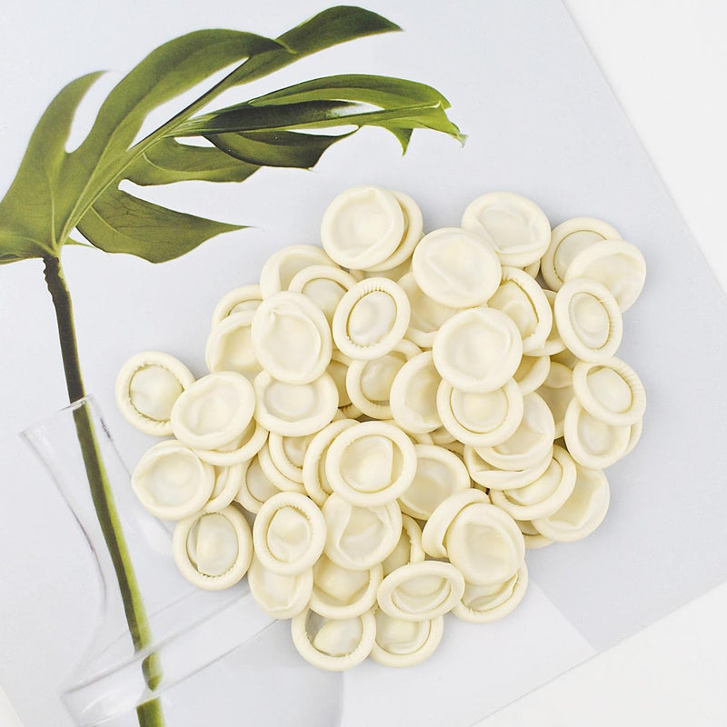 [Australia - AusPower] - 100 Pcs Finger Cots Disposable Latex Finger Protector Fingertips Protectors Finger Protective Covers Medium Finger Gloves for Electronic Repair Industrial Apply Handmade Anti Static Thumb Cover 