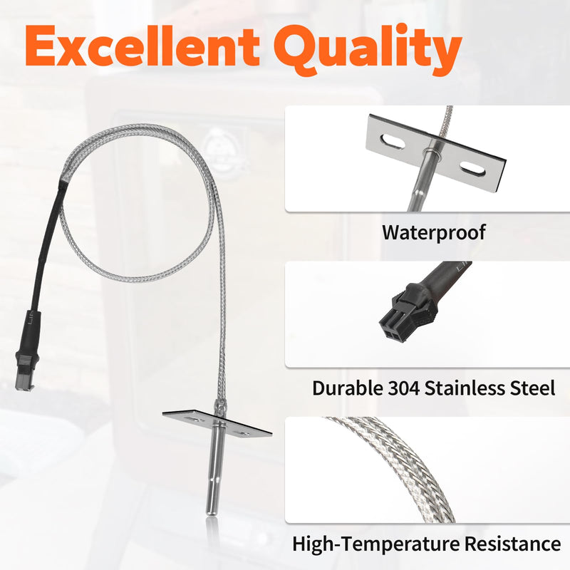 [Australia - AusPower] - RTD Temperature Probe Sensor Replacement for Pit Boss 3/5/7 Series, Pro Series II 4 Series, Sportsman 7 Series Vertical Smoker PBV357P1-36 