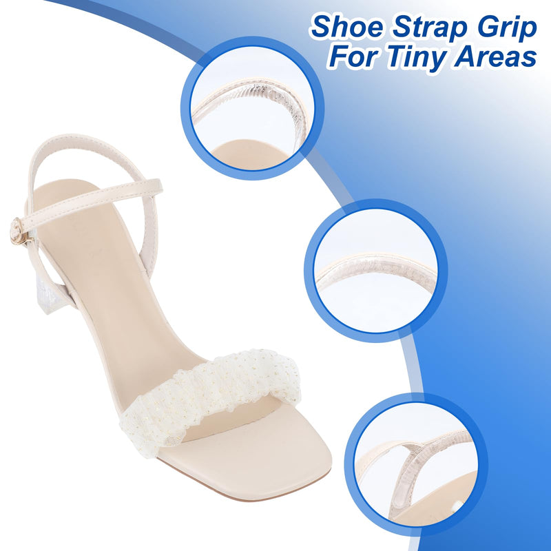 Dimeho 34 Pcs Silicone High Heel Cushion Inserts Pad Shoe Strap Grip Anti Slip Sandals Gel Protector Strips Sling Backs Foot Support Sticker for Women Men Sports Sneakers