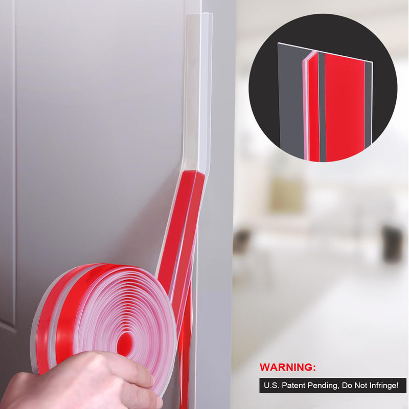 [Australia - AusPower] - ?2024 New Upgrade? T-shaped Clear Silicone Seal Strip for Door & Windows Gaps,Weather Stripping Door Seal Strip?19.7Ft Door Draft Stopper for Side of Door Transparent 
