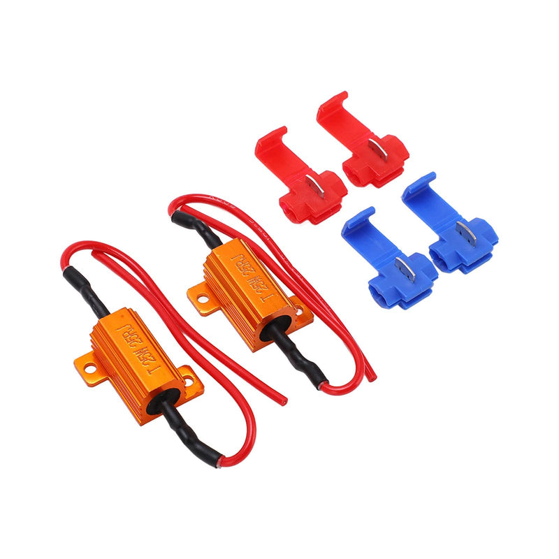 2 Set 25W 25Ω LED Resistance Decoder Load Indicator Resistor Semiconductor Products Load Resistor LED Lighting