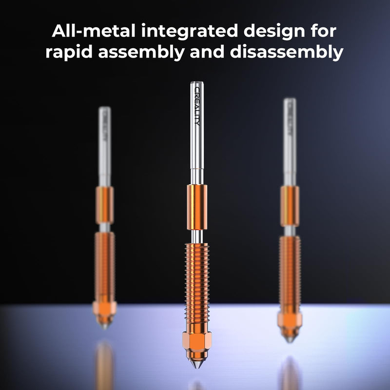 Creality K1C/K1 SE Nozzle Kit 4 PCS, High Flow Quick-Swap Nozzle Kit, Swift Installation, Tipped Copper&Titanium Alloy, for K1C/K1 SE/Ender 3 V3/ V3 Plus 3D Printer 4-Pack(0.4*2+0.6+0.8mm) K1C/K1 SE/V3/V3 Plus