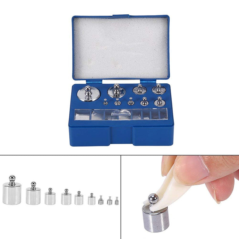 [Australia - AusPower] - 17pcs Calibration Weight Set 10mg-100g Precision Calibration Weight Set with Tweezers for Test Jewelry Scale 