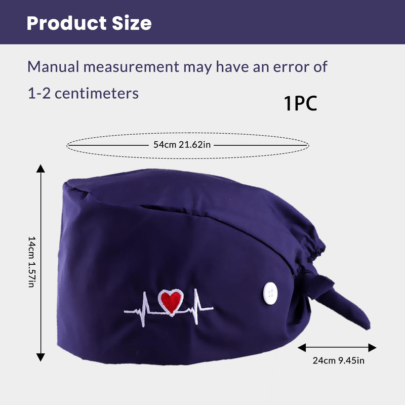 [Australia - AusPower] - Surgical Hood Fabric for Men and Women, Universal Size, Breathable and Quick Drying, Protective Cover for Doctors, Nurses, Surgical Staff and Laboratory, Surgical Caps, Fabric with Adjustable Strap 