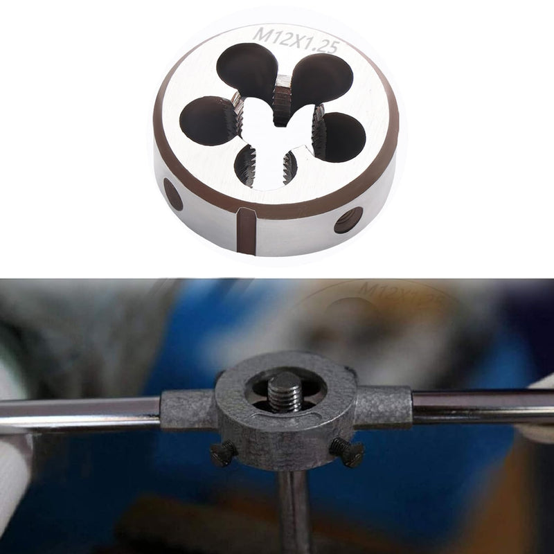 [Australia - AusPower] - M12 x 1.25 Metric Thread Tap and Die Set, M12 x 1.25mm High-speed Steel Machine Tap Die Set Right Hand 
