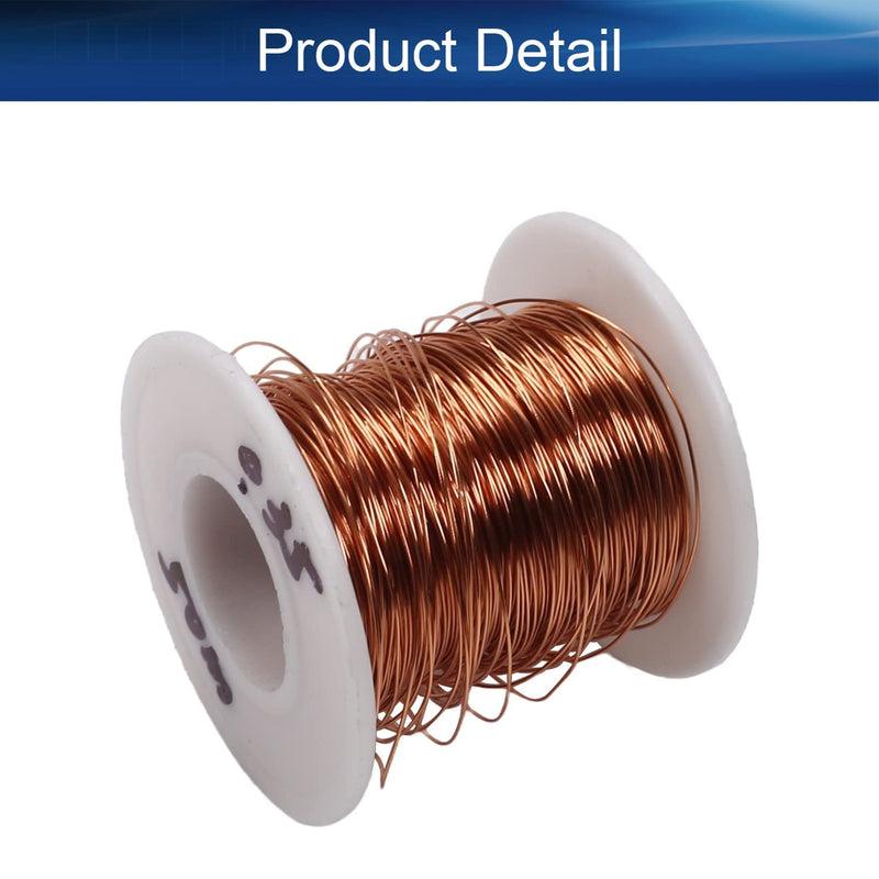 [Australia - AusPower] - Heyiarbeit 27 AWG Magnet Wire Enameled Copper Wire Enameled Magnet Winding Wire 164ft 0.0138" Diameter Temperature Rating 180? Magnetic Coil for Motors Transformers Inductors Inner Dia: 0.35mm,Length: 164Ft 1 