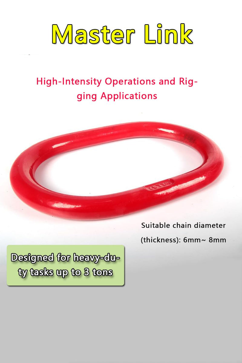 [Australia - AusPower] - Master Link 6610lbs 1 Pack Heavy Duty Master Link G80 Alloy Steel Heavy Duty Chain Lifting Ring for High-Intensity Operations and Rigging Applications【3.0T】 3.0T 