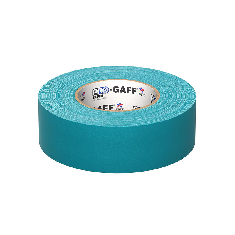 ProTapes Pro Gaff Premium Matte Cloth Gaffer's Tape With Rubber Adhesive, 11 mils Thick, 55 yds Length, 2" Width, Teal (Pack of 1)