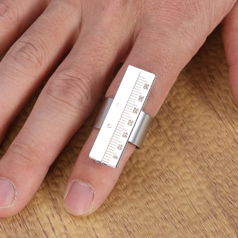 [Australia - AusPower] - Artibetter 1pc Endodontic Measuring Ring Endo Measuring Ring File Finger Ruler Endodontic File Ruler Stainless Steel Ring Ruler Dentist Instruments 