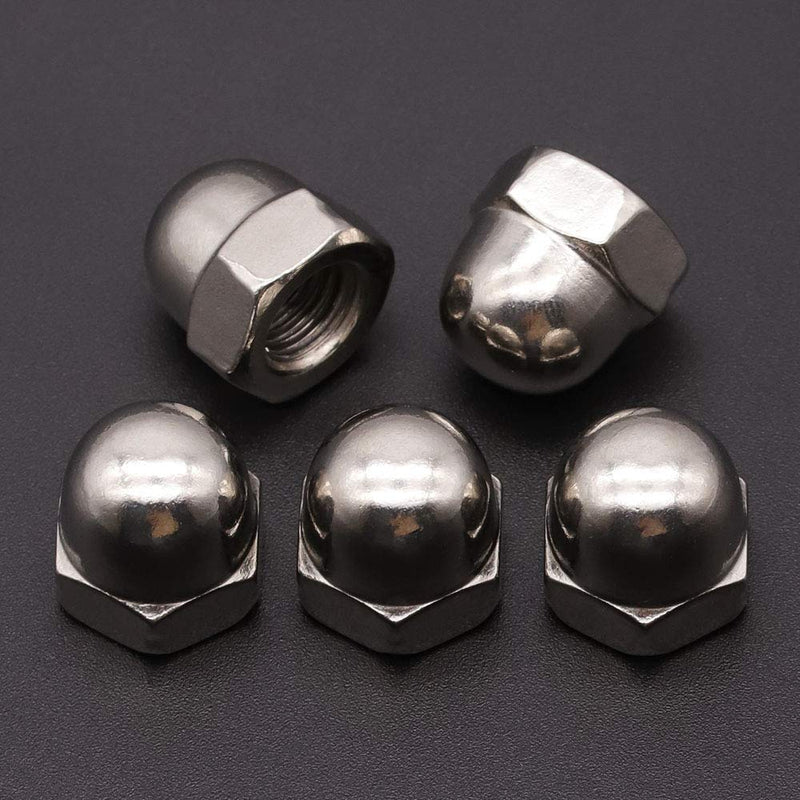 [Australia - AusPower] - M6-1.0mm (50 Pack) Stainless Cap Nuts, Acorn Cap Nuts Hex Cap Nuts, 304 Stainless Steel 18-8, Bright Finish, DIN1587 M6 50 