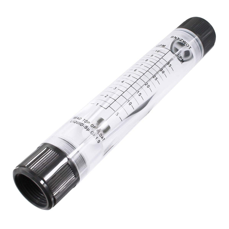 [Australia - AusPower] - Pipe Liquid Flow Meter Plexiglass Flowmeter G1 Thread G-25 1-10GPM 5-35LPM 