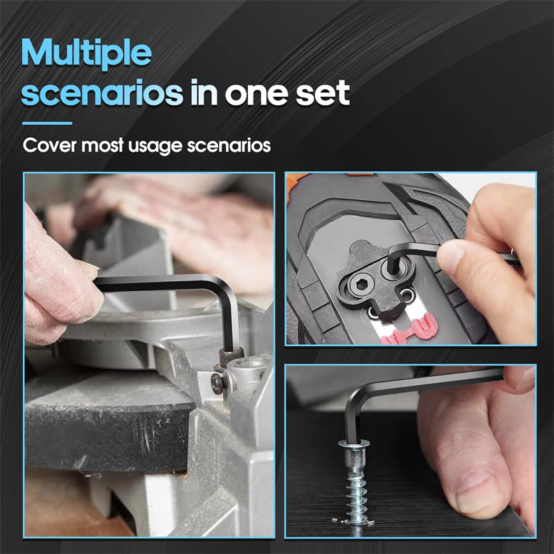 [Australia - AusPower] - DISEN 9 Pieces Torx Star Allen Wrench Set, Long Arm Star Key Set T10-T50, Chrome Vanadium Steel 9PC Torx Star 