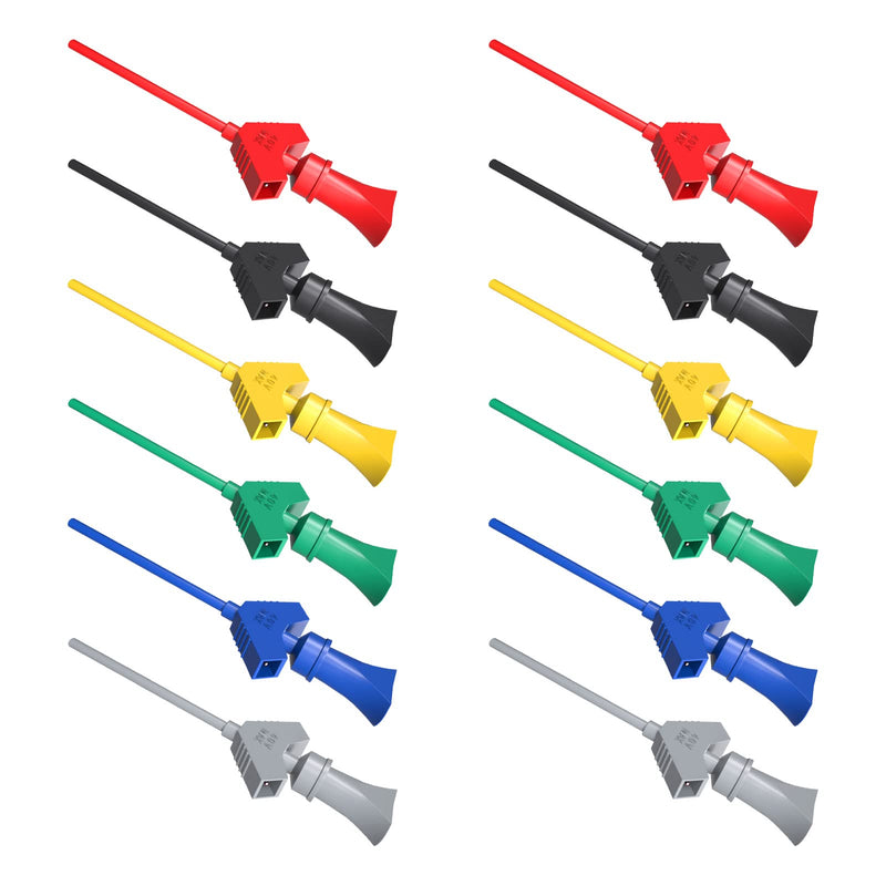[Australia - AusPower] - Goupchn SMD IC Test Hook Clip 12PCS 6 Colors for Logic Analyzer, Electronic Testing Six Colors 