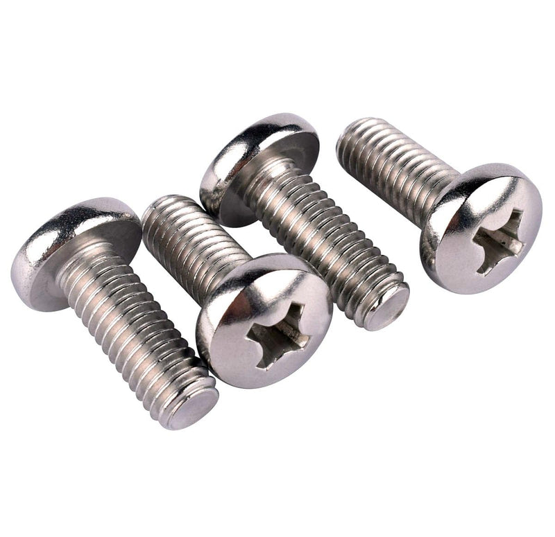 [Australia - AusPower] - 1/4-20 x 5/8" Pan Head Machine Screw Phillips Bolt, 304 Stainless Steel 18-8, Full Thread, Pack of 20 1/4-20 x 5/8" (20 Pcs) 