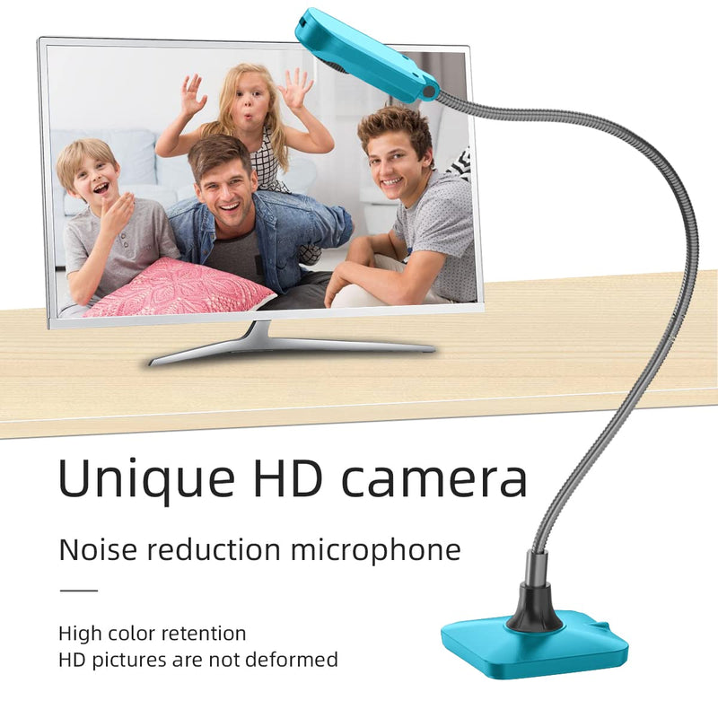 [Australia - AusPower] - Document Camera (Blue) Ultra High Definition 5MP USB Document Camera — Mac OS, Windows, Chromebook Compatible for Live Demo, Web Conferencing, Distance Learning, Remote Teaching,Scanner 