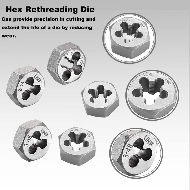 [Australia - AusPower] - Utoolmart Hex Rethreading Die, M8 x 1.25 Pitch, Carbon Steel Thread Die, Hex Rethreading Die Machine Thread Die, Hexagon Taper Pipe Die M8×1.25 Standard Teeth 