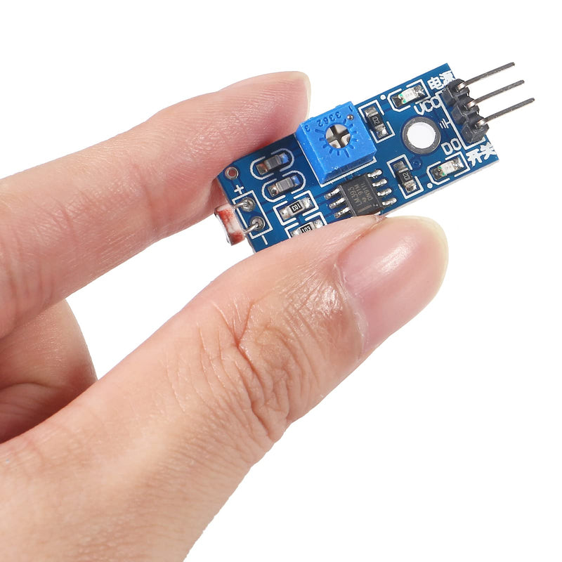 [Australia - AusPower] - 20PCS 5MM LDR Photosensitive Sensor Module Light Dependent Resistor Sensor Module Digital Light Detection LM393 3 pins for Arduino 