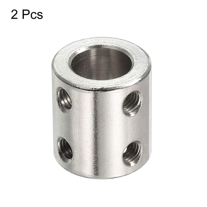 [Australia - AusPower] - PATIKIL Shaft Coupler Connector L22 x D20 12mm to 12mm Bore Rigid Coupling Stainless Steel Shaft Joint w Screw,Wrench for 3D Printers Silver 2Pack 2 