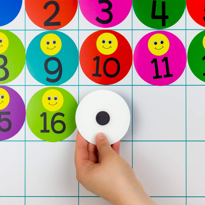 [Australia - AusPower] - Hygloss 100 Pcs Self-Adhesive Magnetic Dots - 3/4-Inch - Peel & Stick Magnet Circles for Crafts, Classroom & Refrigerators - Round Sticky Magnet Stickers, Pack of 100 100 Pieces Coins 