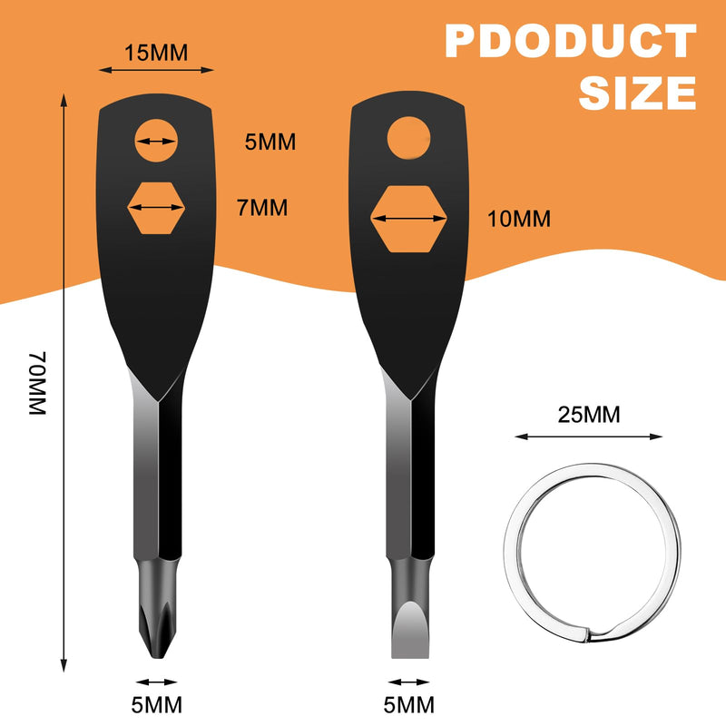 [Australia - AusPower] - Christmas Gifts Stocking Stuffers for Men Adults, Tools Gifts for Men Boyfriend 4-in-1 Keychain Screwdriver Set with Phillips,Cool Stuff Ideas Gadgets for Him Fathers Day Anniversary Birthday Presents 