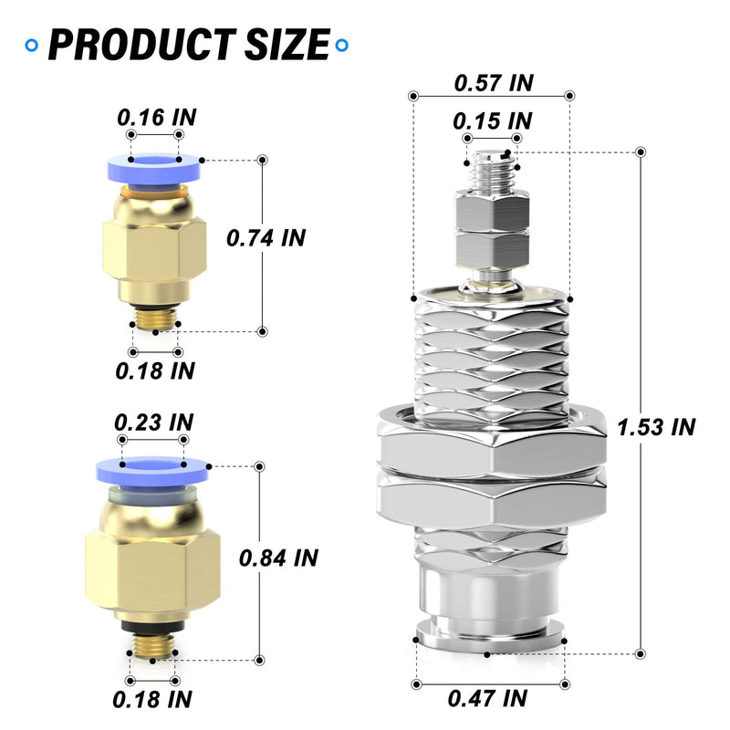 [Australia - AusPower] - TAILONZ PNEUMATIC 10mm Bore 10mm Stroke Single Acting Single Acting External Thread Needle Cylinder Micro Cylinder CJPB10-10 CJPB10*10mm 