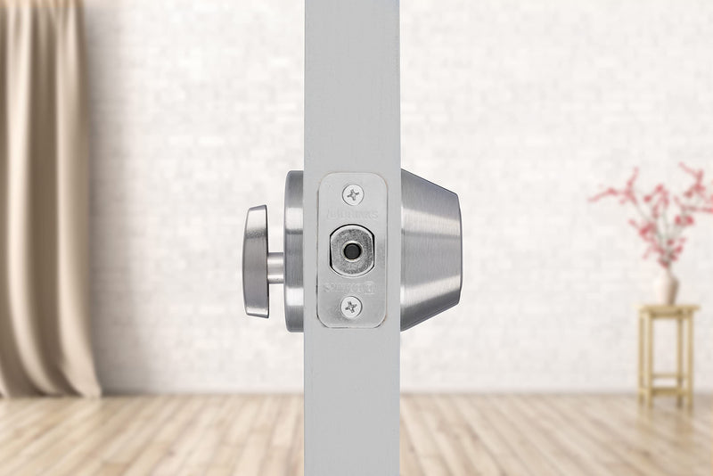 BRINKS Transitional Single Cylinder Deadbolt Lock, Door Lock Built for Residential Protection ANSI Grade 2 Security, Satin Nickel 1 Pack Front Door Deadbolt