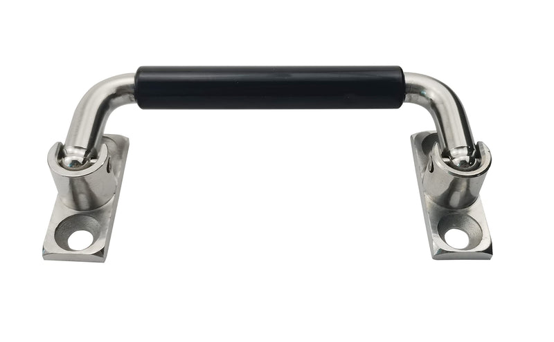 [Australia - AusPower] - 304 Stainless Steel Folding Pulls Cabinet Handle 90 Degrees Folding Pull Handle with Rubber and Bright Polishing,4'' Hole Center 4'' Hole Center with Rubber 