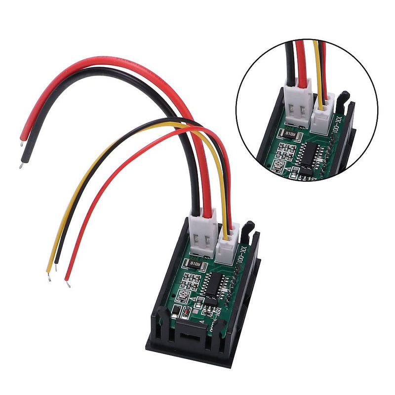 [Australia - AusPower] - VooGenzek Pack of 2 0.28 Inch LED Voltmeter Ammeter, Red and Blue Detector Voltage Current Meter Panel Ampere Voltmeter, DC 0-100V 10A for 12V/24V Multimeter Ammeter Volt Ammeter Panel 