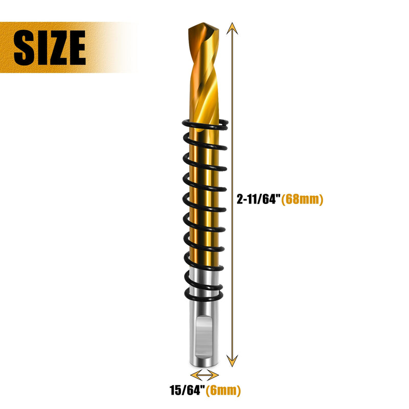 [Australia - AusPower] - ASNOMY 5 Pieces Titanium Coated Pilot Drill Hole Saw Centre Drill Bit for Metal Steel Iron Wood Plastic Pilotbohrer 