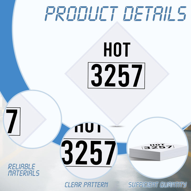 25 Pcs 3257 Hot Marking Placard, 10.75" x 10.75" Elevated Temperature Liquid Hot Placard Polycoated Tagboard for Temporary Applications