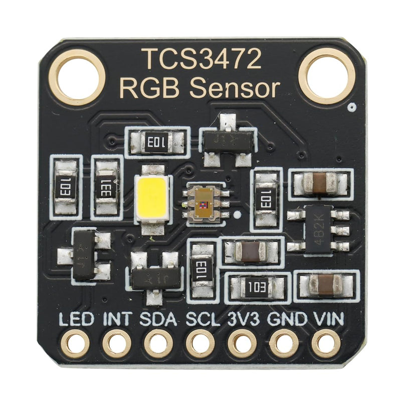 TCS34725 RGB Light Color Sensor Color Recognition Module 3.3 V/5 V with IR Filter IIC Accurate Color Measurement for Arduino (Pack of 2)