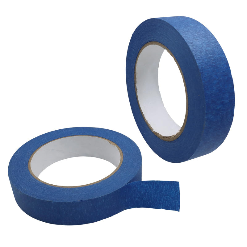 2 Pack Blue Artist Tape - 1 Inch Wide Masking Tape for Watercolor Paper Low Tack White Painters Tape for Canvas Framing, Watercolor Painting & Drafting Width 1 inch 2