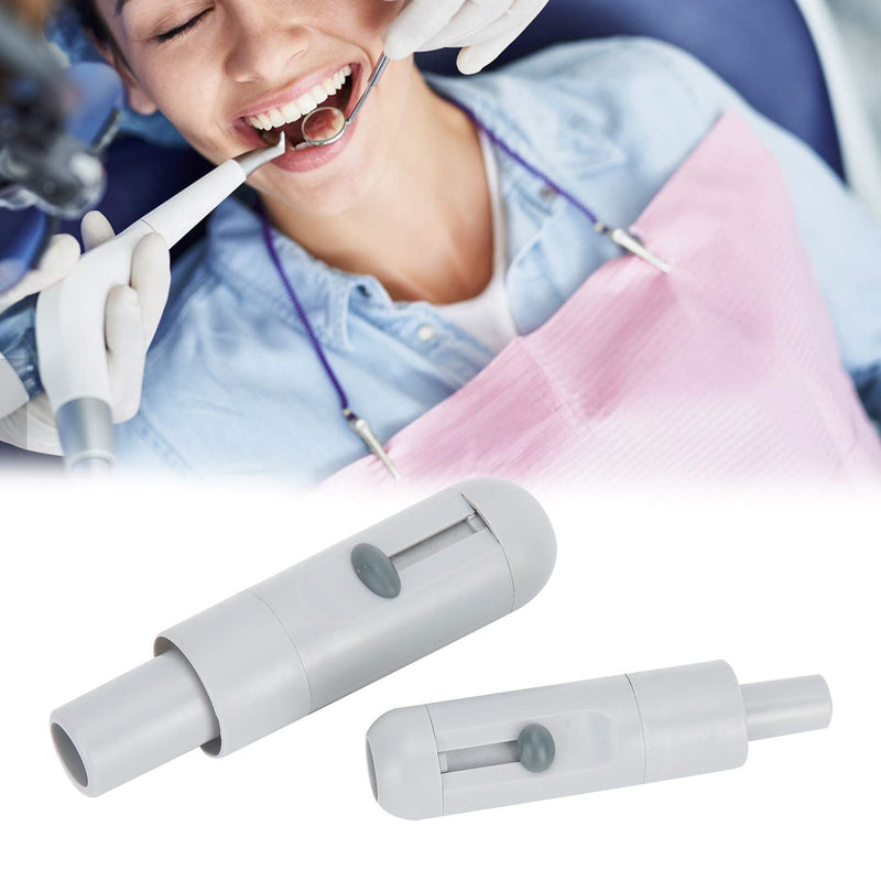 [Australia - AusPower] - 2 pcs Dental saliva ejector, suction adapter valves Weak and strong adapter nozzle set, Plastic dental suction handle Dental HVE SE suction tube adapter empty 