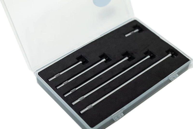 Dial & Electronic Indicator Extension Stem Rod Set 6 Piece 1", 2", 3", 4", 5", 6" Combine to 0-21" Include Plastic Case 1"-6"