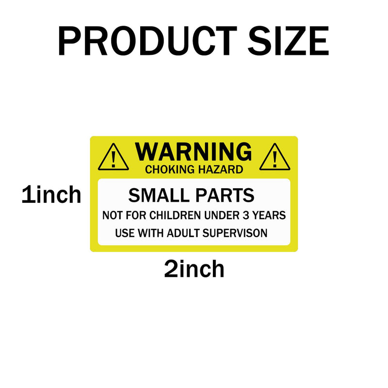 500 Pcs Choking Warning Hazard Labels 1×2 inch Small Parts Not for Children Under 3 Years Stickers for Package Small Business
