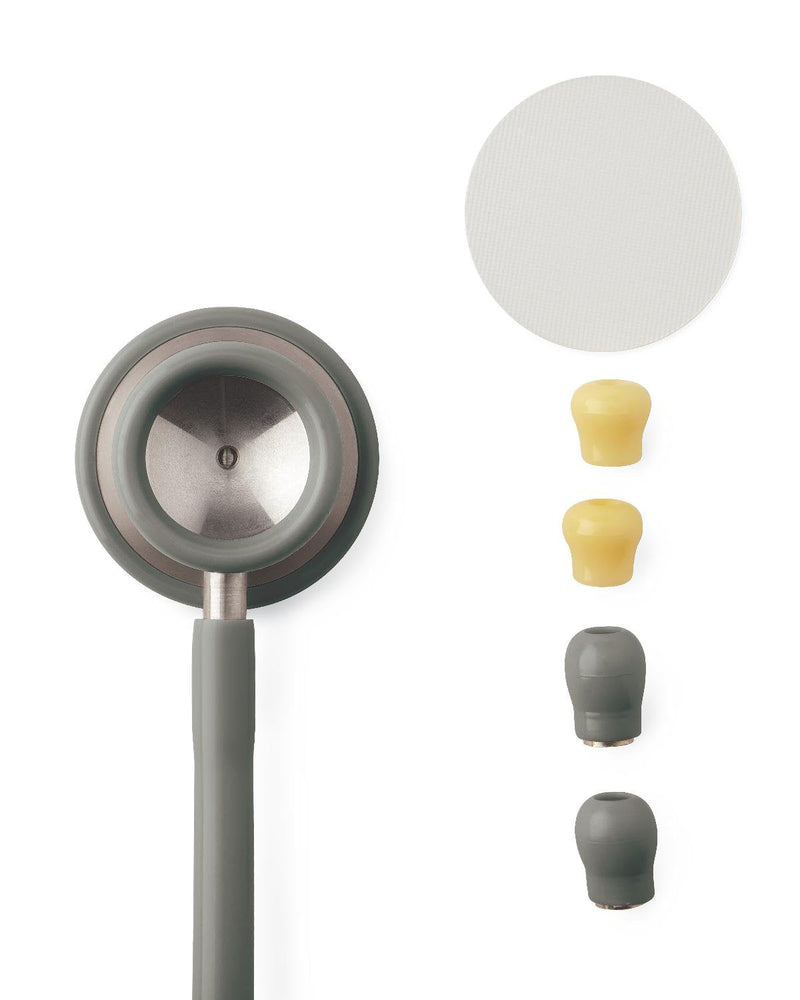 [Australia - AusPower] - Medline Elite Adult Stainless Steel Stethoscope, Gray, High Acoustic Sensitivity 