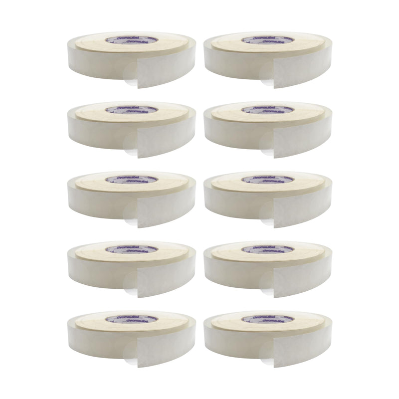 ChromaLabel 1 Inch Round Stickers, Library Supplies Sealing Sticker, Ideal Stickers to Seal Envelopes - 5000 Clear Labels per Roll, Perforated Envelope Seal Sticker - Case of 10