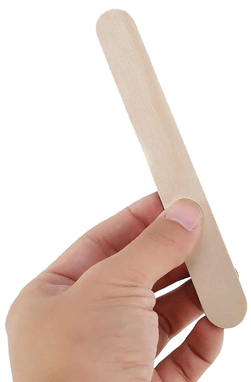 [Australia - AusPower] - Dukal Tongue Depressors 6 inch. Pack of 100 Disposable Depressors for Seniors. Sterile wooden tongue depressors. Clean & Smooth. Latex-free, single use, wood. 