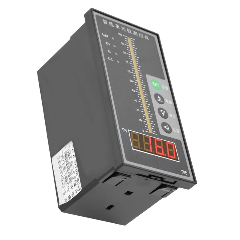 [Australia - AusPower] - Intelligent Pressure Controller with Light Column Display for Water Oil Level Measurement 4-20MA Output Stainless Steel Sensor for Water Plants Sewage Treatment Reservoirs Rivers Seas Industrial Syste 