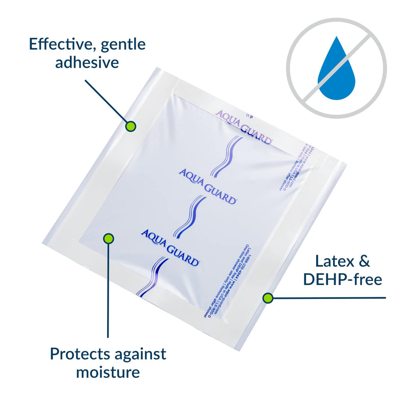 TIDI 50010-PKG AquaGuard Sheet – 7” x 7” – (Area of Coverage: 5” x 5.5”) – Shower Protection Sheet – Self-Adhesive Moisture Barrier – Wound Cover for Showering – 7 Sheets – Home Medical Supplies 7" x 7" Package of 7 Sheets