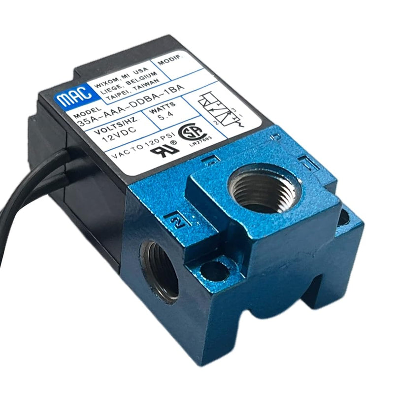 3 Port Boost Control Solenoid Valve, Replacement for MAC Valve 35A-AAA-DDBA-1BA, 12V DC 5.4W High Flow Electronic Boost Controller for Turbocharged Cars & Trucks