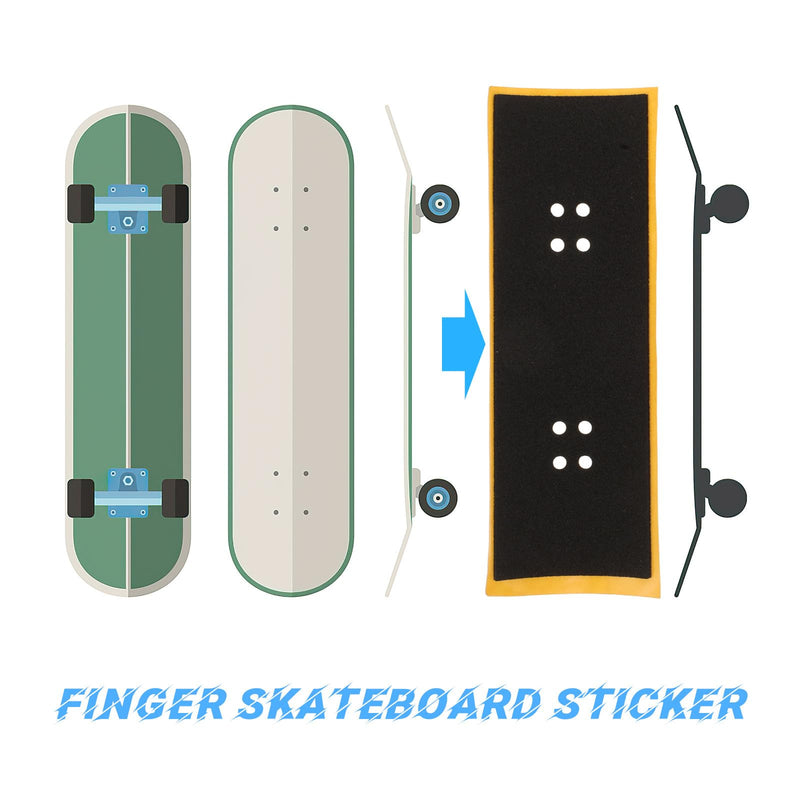 SUPVOX Finger Skateboards Tape 12 Pack Mini Skateboard Grip Tape Replacement with Strong Adhesive for Fingerboard Parts and Tiny Skateboards Accessories 4.33X1.49In