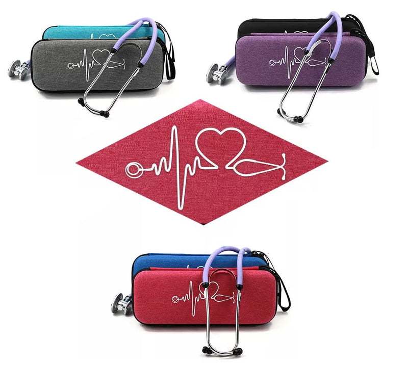 [Australia - AusPower] - Stethoscope Case Only Carry Medical Bandage Shears EMT Trauma Scissors LED Penlight and 3M Littmann Classic III, Lightweight II S.E, MDF Acoustica Deluxe Stethoscopes (1, Grape) 
