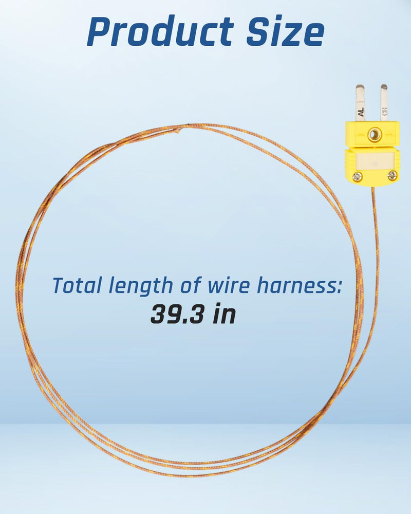 [Australia - AusPower] - 5 Pcs K Type Mini-Connector Thermocouple Temperature Probe Sensor 1 Meters Long Measure Range -50°C~482°C (-58°F~899°F) 