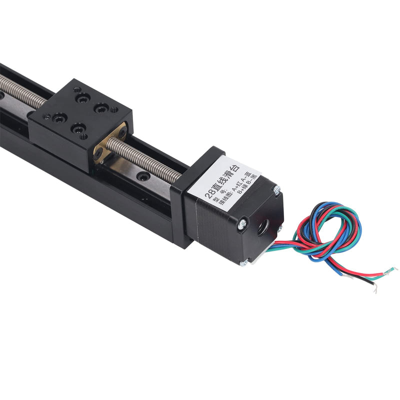 flexman 100mm Stroke Linear Slide Table, High Accuracy Ballscrew Sliding Motion Stage Matched with 28X30 Linear Motor, Linear Guide Rail for 3D Printing (T6x2) T6x2