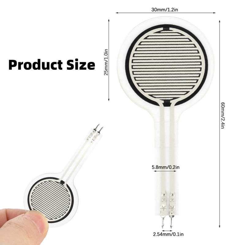 [Australia - AusPower] - Force Sensitive Resistor, Round Force-sensitive Resistor Thin Film Pressure Sensor MD30-60 0~30KG Resistive Film 30mm Force Sensing Resistor 